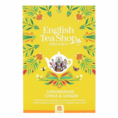 Tisana Lemongrass Citrus & Ginger BIO 20 bustine 40gr English Tea Shop