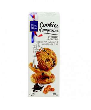Biscotti Cookies Nougatine torrone e cioccolato 200g Filet Bleu