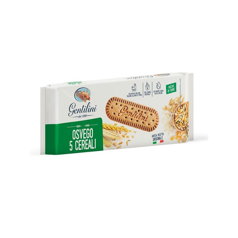 Biscotti Osvego 5 cereali con farina integrale 250g Gentilini