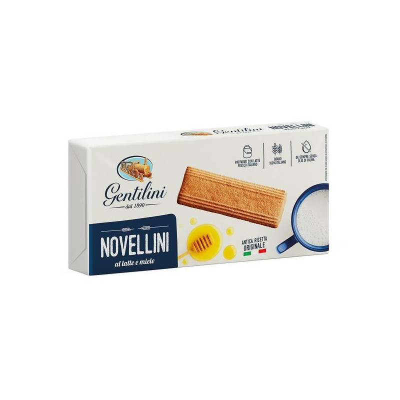 Biscotti Novellini al latte e miele 250g Gentilini